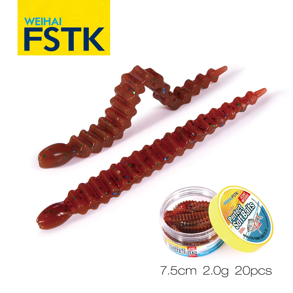 Fishing Lure Spoon - FSTK yeni yumuşak sülük solucan alabalık